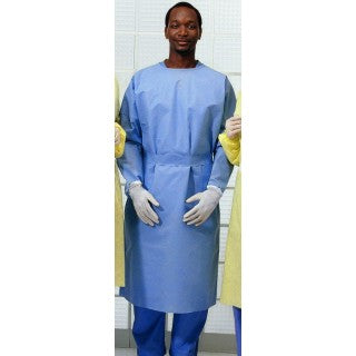 Procedure Gown, Hook/Loop Neck Closure, Knit Cuffs, Waist Belt, Blue, X-Large, Non-Sterile, 10/pk, 6 pk/cs (Continental US Only) (On Vendor Allocation - Availibility May Be Limited)
