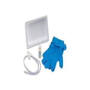 Argyle Graduated Suction Catheter Tray with Chimney Valve, 100 ml, Sterile Saline, 10FR, 24/cs (Continental US Only)