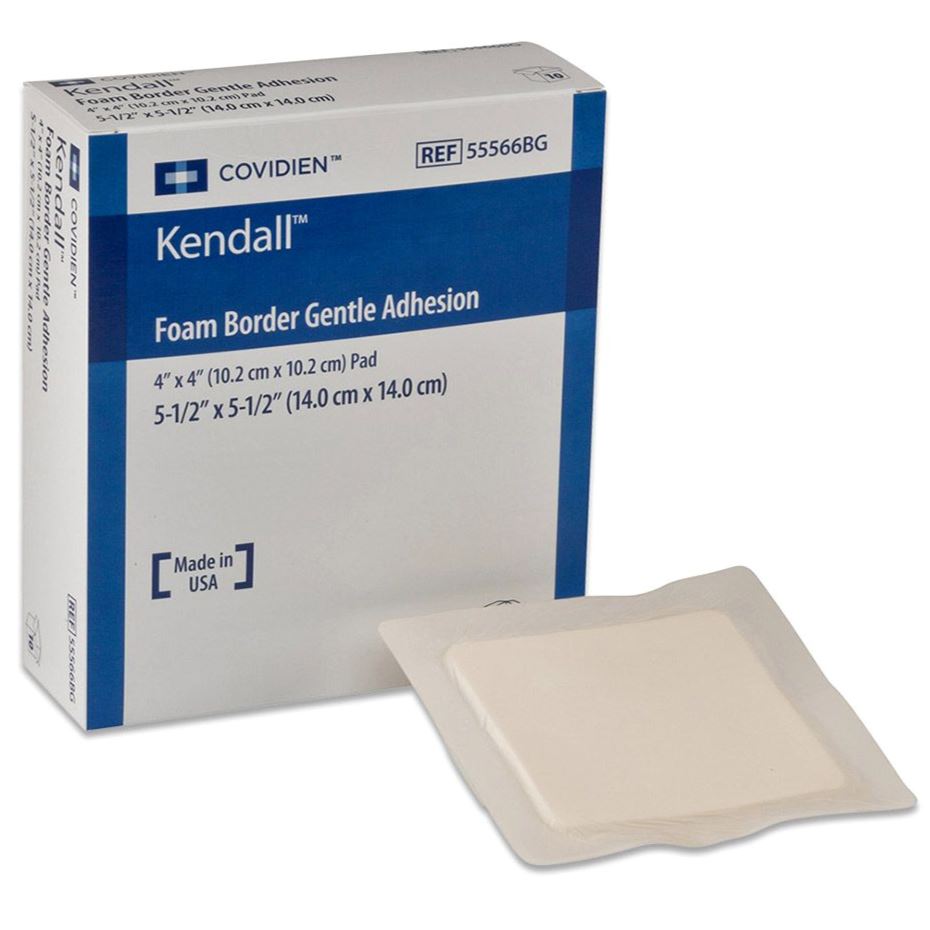 Border Foam Dressing, Gentle, 5.5" x 5.5", 10/bx, 5 bx/cs (Continental US Only)