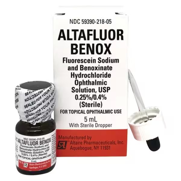 Fluorescein Benoxinate Ophthalmic Solution 0.25%/0.4% Bottle 5mL Each (218-05)