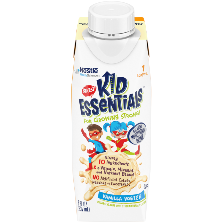 BOOST KID ESSENTIALS, Vanilla Vortex, 8 fl oz Carton, 24/cs (Minimum Expiry Lead is 90 days) (Continental US Only) (Nestle products cannot be sold online without Nestle's prior written permission) (Products cannot be sold on Amazon.com or any other 3rd party site)