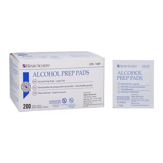 Alcohol Prep Pad Large, 200/BX, 20 BX/CA (HS1027)