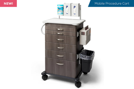 P1 Procedure Cart, 24w, w/Soft Edge Top, Frost (US Only) (DROP SHIP ONLY) (Delivery Info Sheet Required)