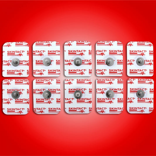 Stress Test ECG Electrode, 32 x 41mm, Aqua-Tac Solid Gel, Snap Connector, Foam Backing, 50/pch, 1500/bx