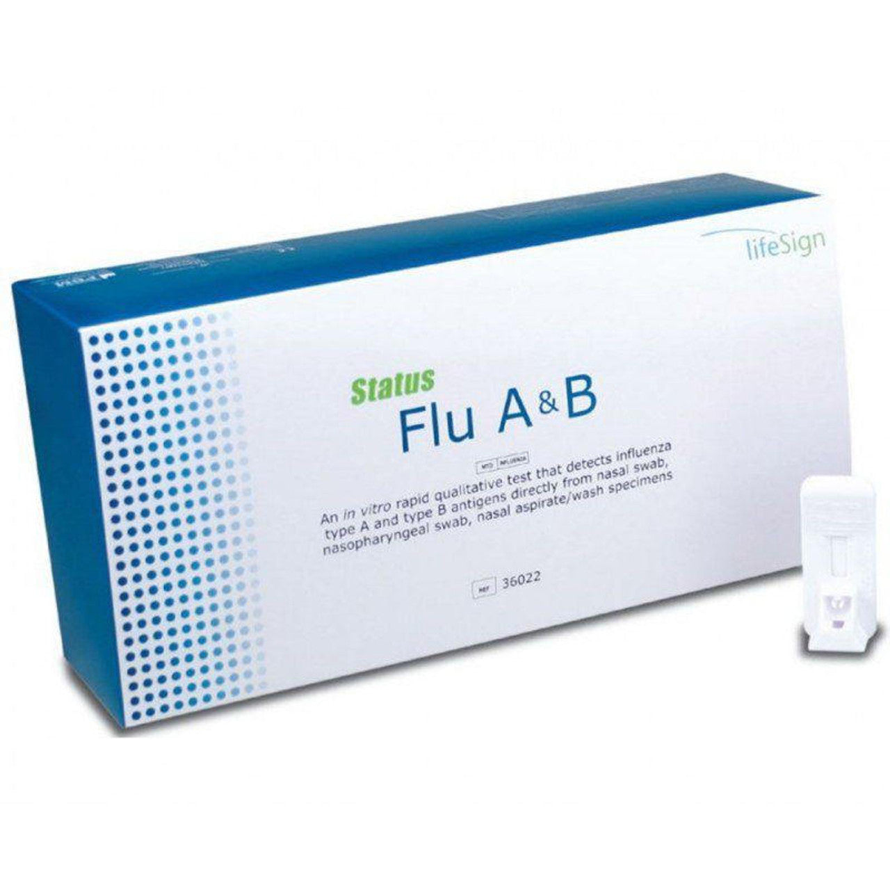 Status Flu A&B, CLIA Waived for Swab Specimens, 25 tests/bx (Item is Non-Returnable) 
