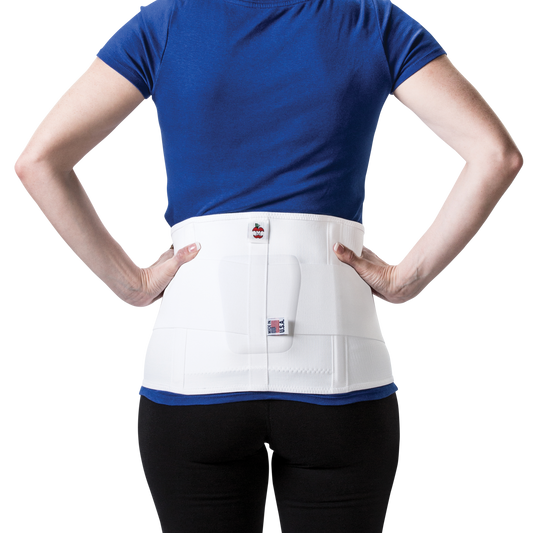 Triple Pull, Elastic, Lumbosacral Support, White, 10" x 6", Large (080241)