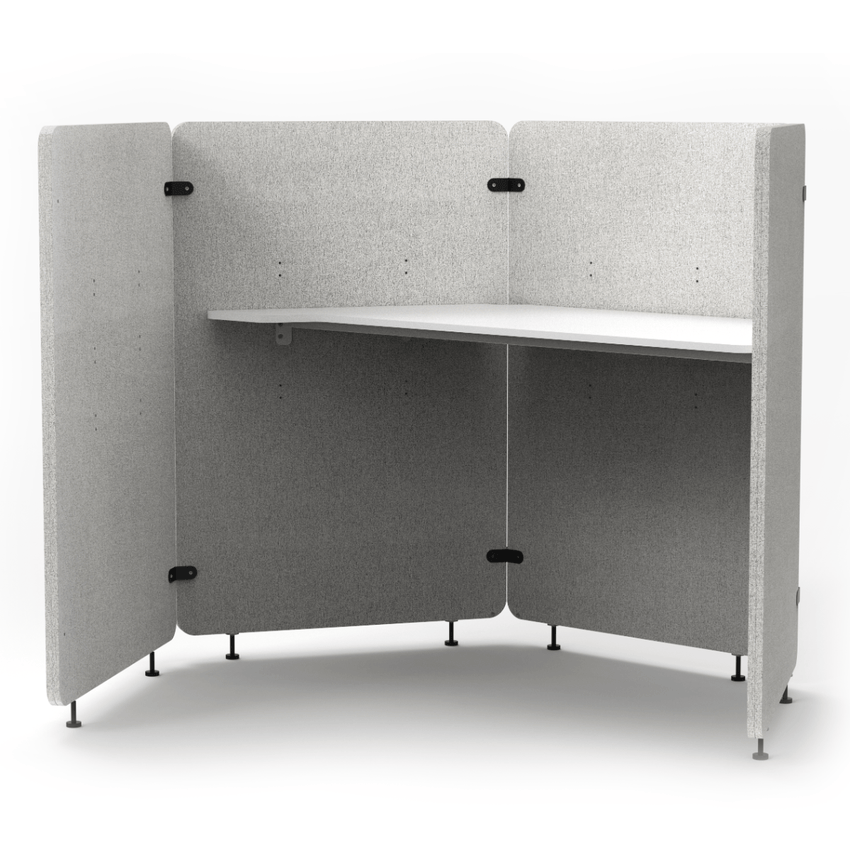 Acoustic, 4 Panels, RECLAIM, Work Pod, Overall: 60"W x 40"D x 4"H (DROP SHIP ONLY)