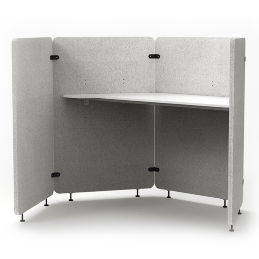 Acoustic, 4 Panels, RECLAIM, Work Pod, Overall: 60"W x 40"D x 4"H (DROP SHIP ONLY)