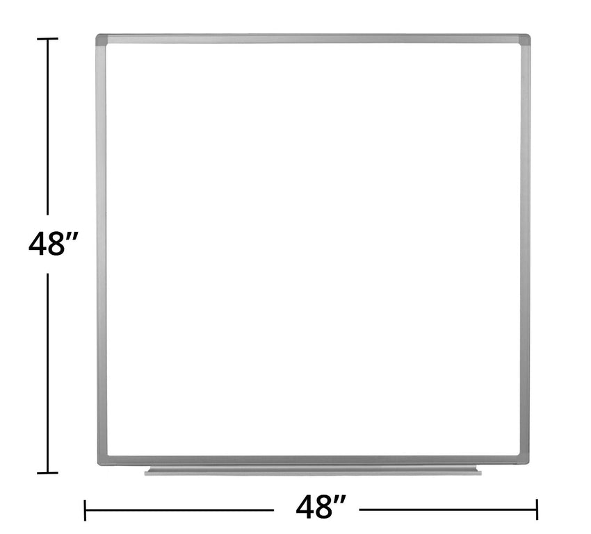 Magnetic Whiteboard, Wall-Mounted, 48"W x 48"H (DROP SHIP ONLY)