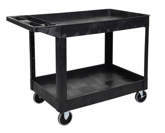 Utility Tub Cart, Heavy Duty, Two Shelves with Outrigger, 24.5" x 45.5" (DROP SHIP ONLY)