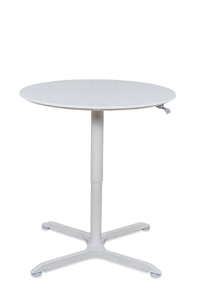Pneumatic Adjustable Desktop Desk, Round, 36", Tabletop: 36W x 1H (DROP SHIP ONLY)