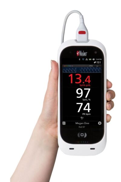 Handheld Pulse Co-Oximeter Rad-67, Adult Starter Kit with 400 Spot Checks, DCI Mini SC-400 (Rx) (Continental US & Puerto Rico Only)