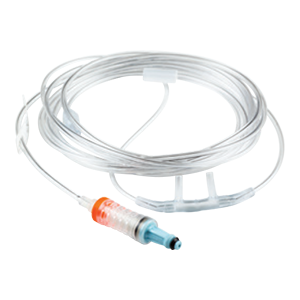 NomoLine LH Adult Nasal CO2 Cannula with O2, 4m (for use in short-term use in low-humidity conditions; with non-intubated patients; with supplemental oxygen & Masimo devices) 25/bx (Rx) (Continental US & Puerto Rico Only)