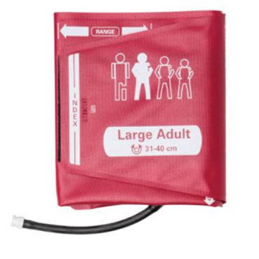 Blood Cuff, 1-Piece, Large Adult, 31-40 cm, 5/bx (Rx) (Continental US & Puerto Rico Only)
