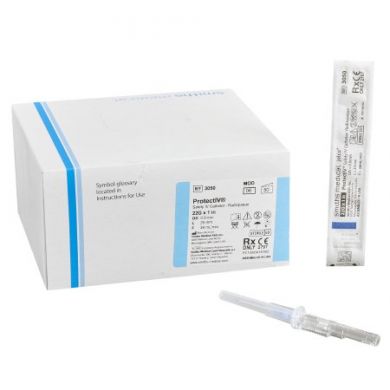 IV Catheter, 22G x 1" Retracting Needle, Blue, 50/bx, 4 bx/cs (US Only)