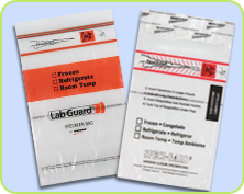 Lab Guard Transport Bag, 6 x 9, 1.80mil, Clear Film, No Biohazard Print, Document Pouch with Flap, 100/pk, 10 pk/cs