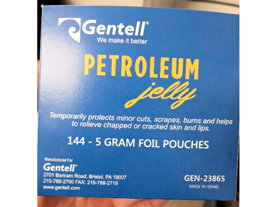 Pure Petroleum Jelly, 5g, White Petrolatum USP, 144/bx