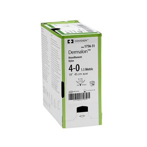 Suture, Premium Reverse Cutting, Size 3-0, Blue, 18", Needle P-14, 3/8 Circle, 1 dz/bx (Continental US Only)
