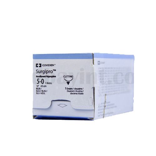 Suture, Premium Reverse Cutting, Size 5-0, Blue, 18", Needle P-12, 3/8 Circle, 1 dz/bx (Continental US Only)
