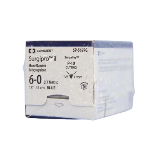 Suture, Premium Reverse Cutting, Size 5-0, Blue, 18", Needle P-10, 3/8 Circle, 1 dz/bx (Continental US Only)