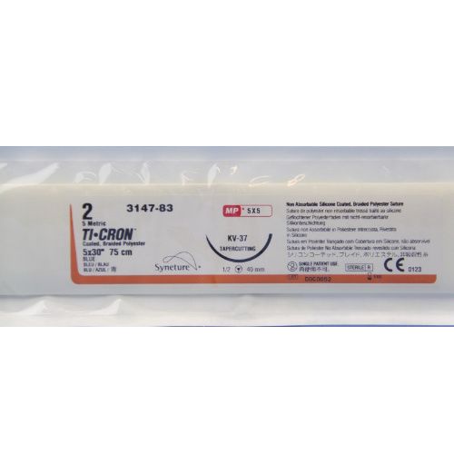 Suture, Tapercutting, Size 0, Blue, 30", Needle KV-37, _ Circle, 3 dz/bx (Continental US Only)