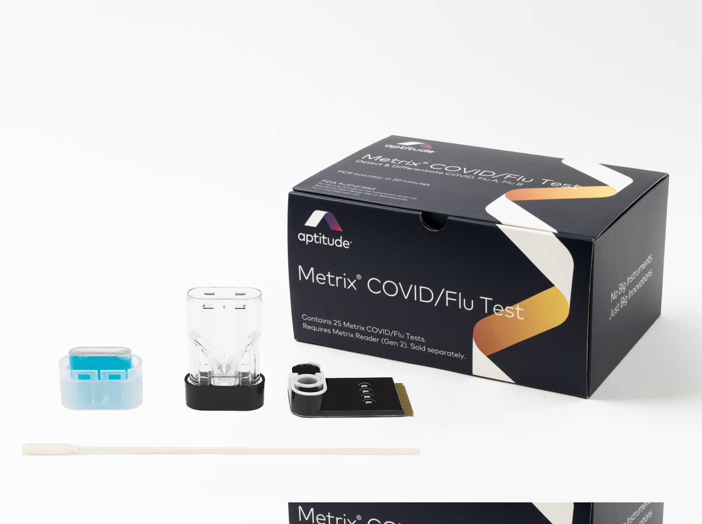Bundle Includes:  (2) Metrix Reader (Item MTRX-C19+FLU-25PK) and (1) Reader (Item MTRX-RDR-GEN2) 1 ea/bundle (Non-Returnable & Non-Refundable) (Continental US Only) (DROP SHIP ONLY)