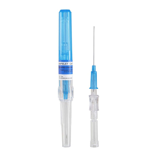 Safelet IV Catheter Safety 22 Gauge 1" Blue 50/Bx, 4 BX/CA (CI+2225-20)