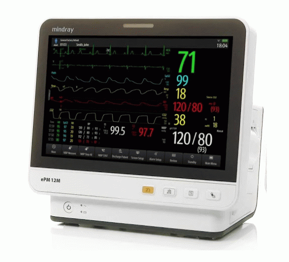 Epm 12M, w/ 3/5 Lead ECG, Arrhythmia Analysis, Masimo Spo2, NIBP, Temperature, Respiration (Pn 9203E-PA00013) (Continental US Only) (DROP SHIP ONLY) (Pricing Subject to Change without Notice)