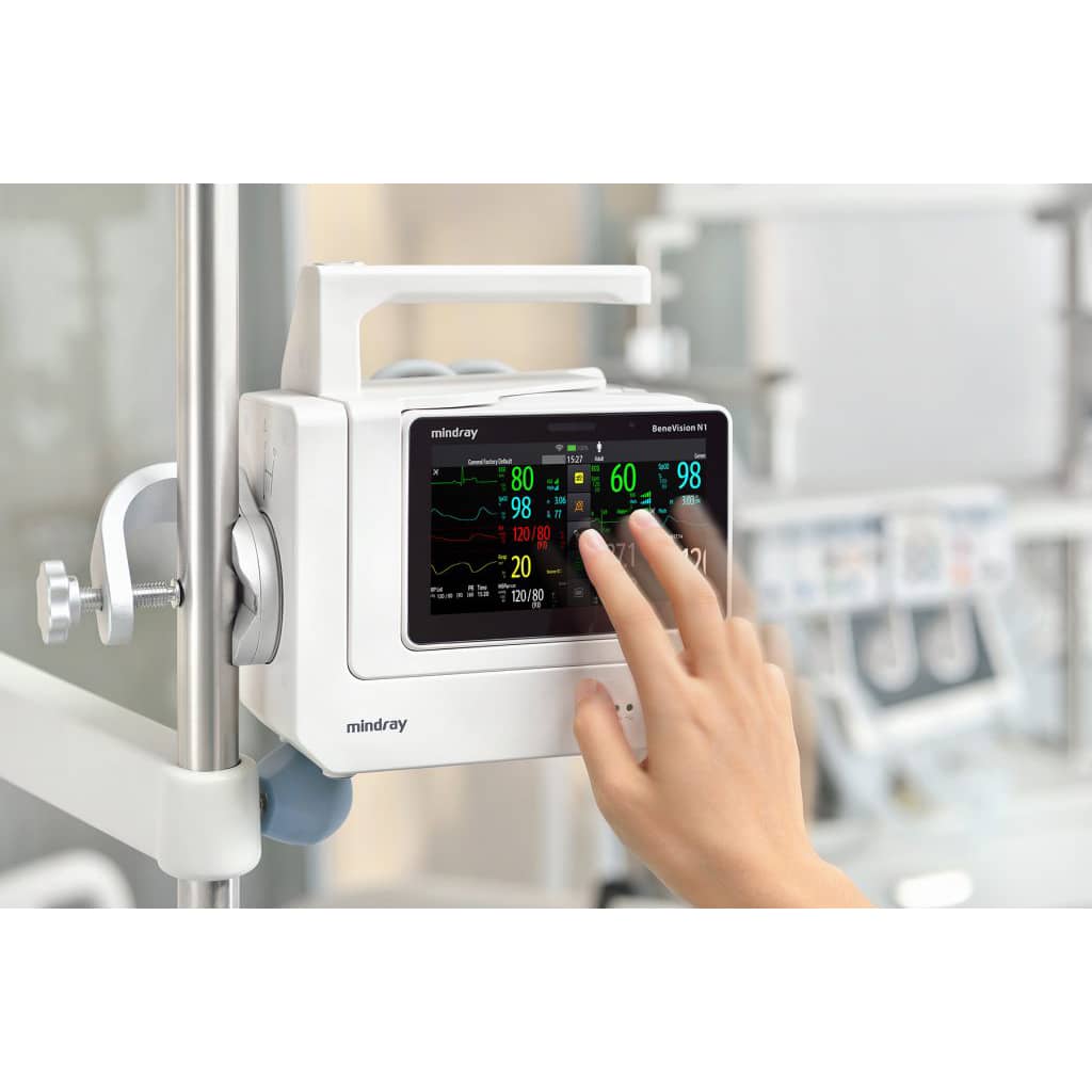 N1 Monitor with Masimo SET SpO2, Arrhythmia analysis, 3/5/6-lead ECG, NIBP, two invasives, dual temperature, respiration, integrated battery, 2.4/5GHz wireless enabled (6660E-PA00016) (Continental US Only) (DROP SHIP ONLY) (Pricing Subject to Change without Notice)