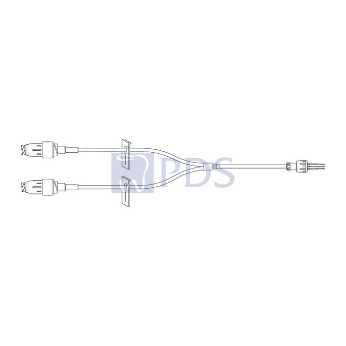 Minibore Bi-Fuse Extension Set, (2) MaxPlus Clear Needleless Connectors, (2) Removable Slide Clamps, Male Luer Lock, 6" Length, 1.2 mL PV,  50/cs (Continental US Only) (Drop Ship Requires Pre-Approval)