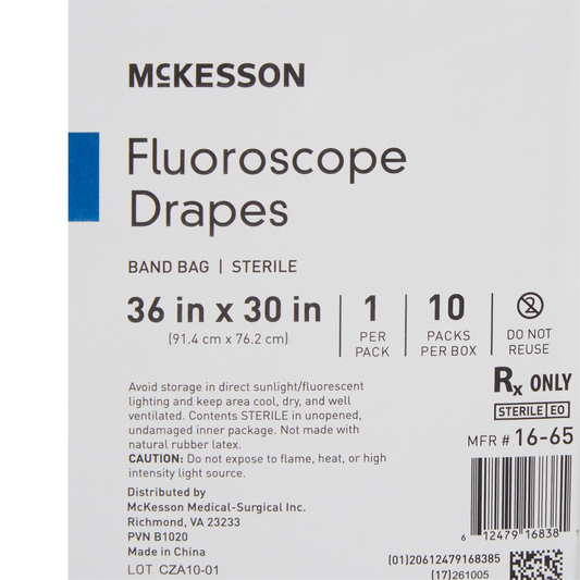 Equipment Cover McKesson 30 X 36 Inch For Fluoroscopes, X-Ray Units, C-Arms and Cardiac Catheter Lab Equipment 10/bx (16-65)