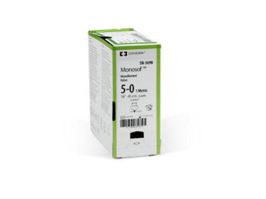 Suture, Conventional Cutting, Size 5-0, Black, 18", Needle PC-11, 3/8 Circle, 1 dz/bx (Continental US Only)