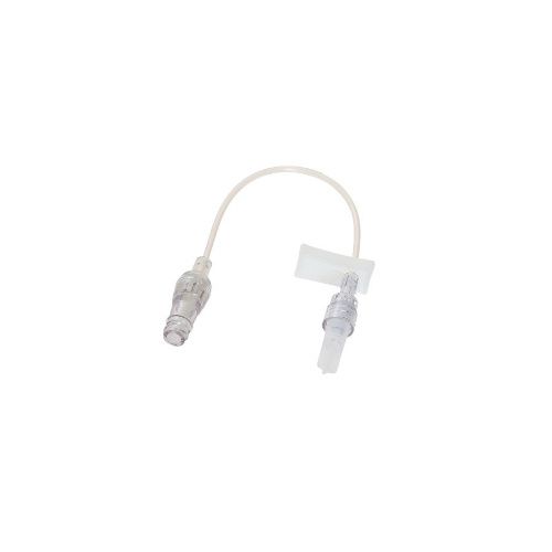 Smallbore Extension Set, Bonded MicroClave Clear Needle-Free Connector, Slide Clamp, Rotating Male Luer Lock, 7" Length, 0.24ml PV, 50/cs