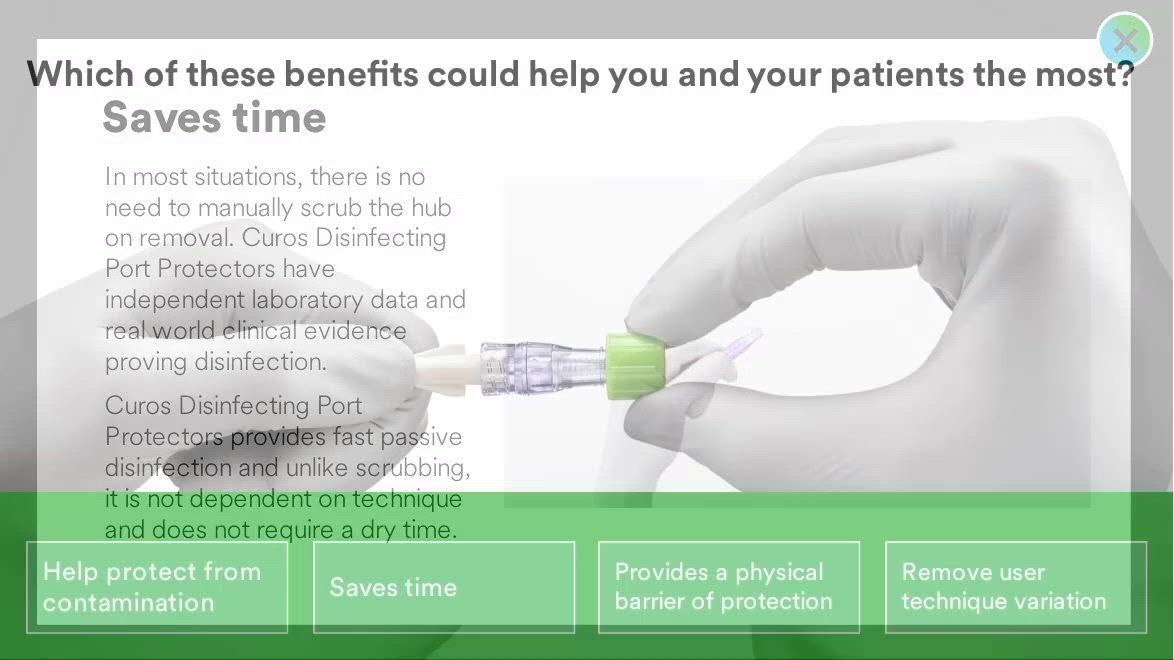 Curos Jet Disinfecting Cap for Needleless Connectors, 270/ctn, 20 ctn/cs (Continental US+HI Only)
