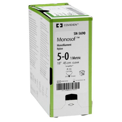 Suture, Tapercutting, Size 9-0, Black, 5", Needle MVK-100-4, 3/8 Circle, 1 dz/bx (Continental US Only)