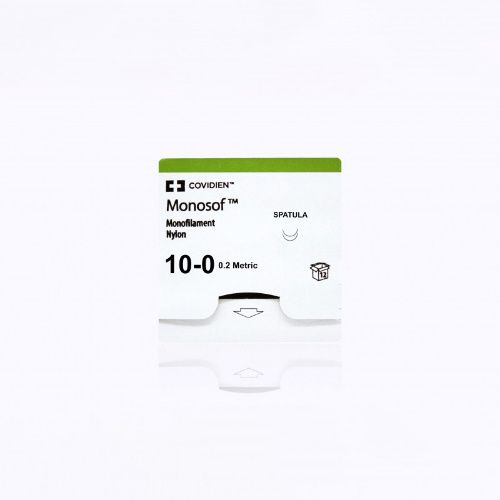 Suture, Premium Spatula, Size 10-0, Black, 12", Needle SE-160-4, _ Circle, 1 dz/bx (Continental US Only)