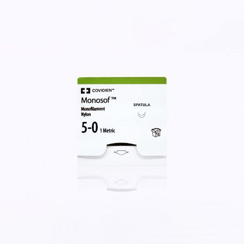 Suture, Premium Spatula, Size 5-0, Black, 18", Needle SS-2, _ Circle, 1 dz/bx (Continental US Only)