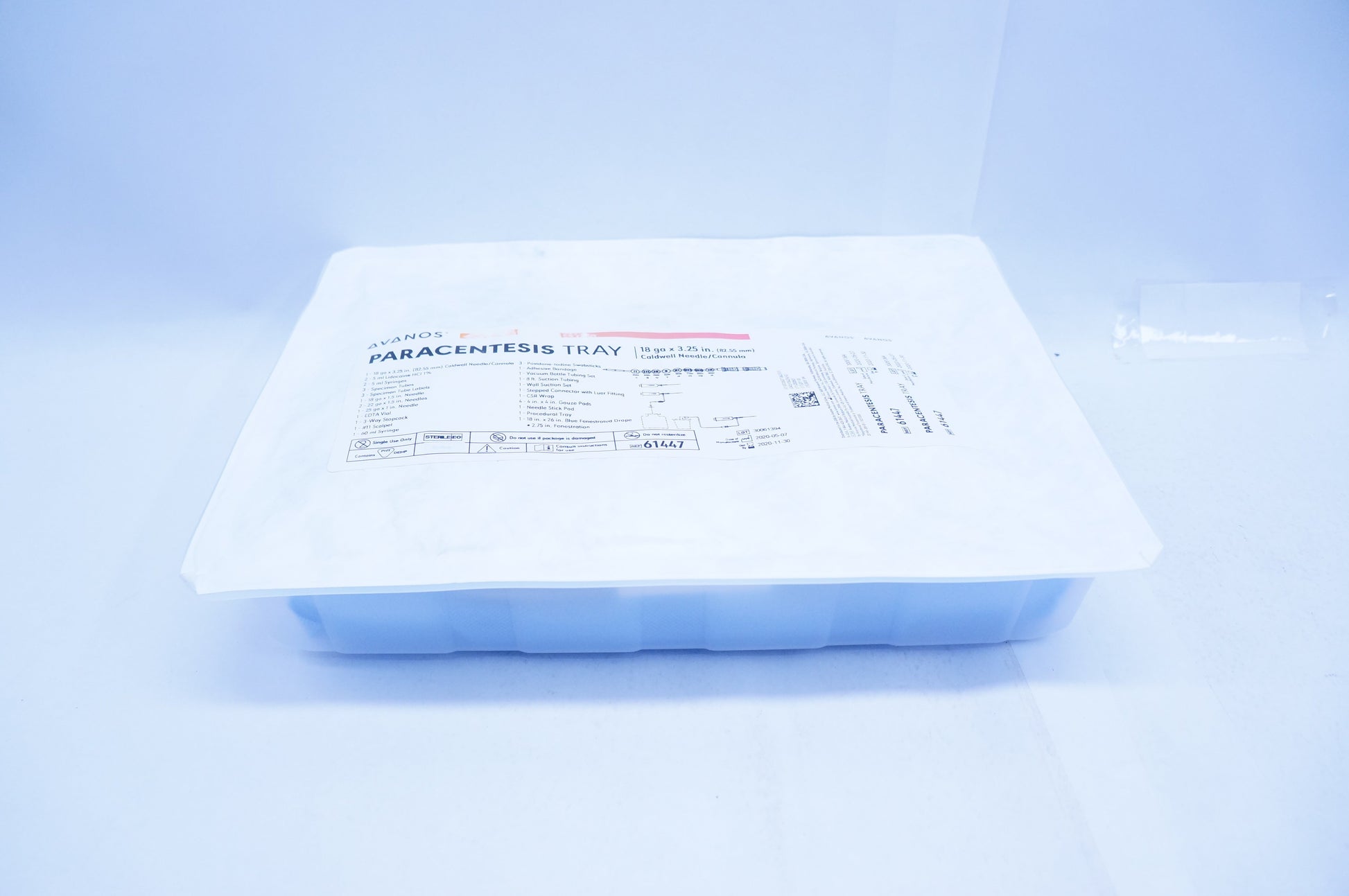Paracentesis Tray, 18G x 3_", Disposable, Sterile, 4/cs (US Only) (Authorized Distributor Sub-Agreement Required  - See Manufacturer Details Page)