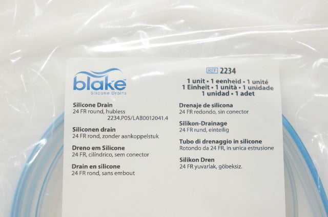 Silicone Drain, 24FR Round, Hubless, 10/cs (Continental US Only)