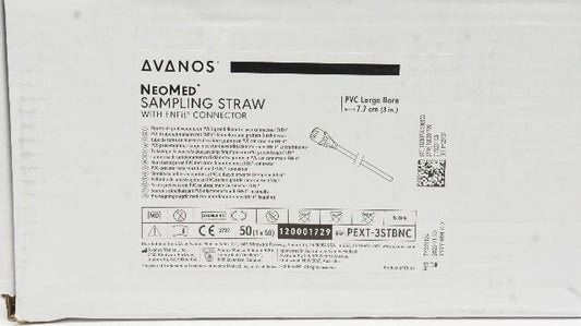 Bore Straw, NEOMED, for use with an Enfit enteral syringe, Aseptic Technique, Sterile, 3 inch, Purple, 50/bx