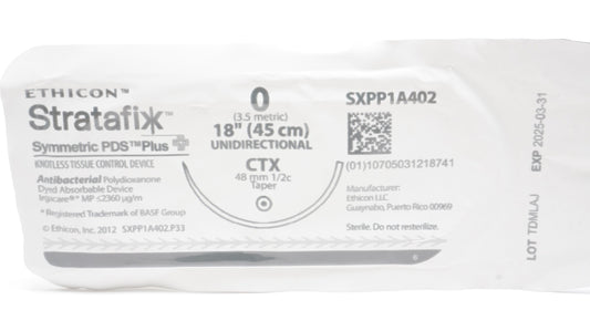 STRATAFIX Symmetric PDS Plus Suture, Size 0, Violet, CTX, 45 cm, 12/bx (Continental US Only)