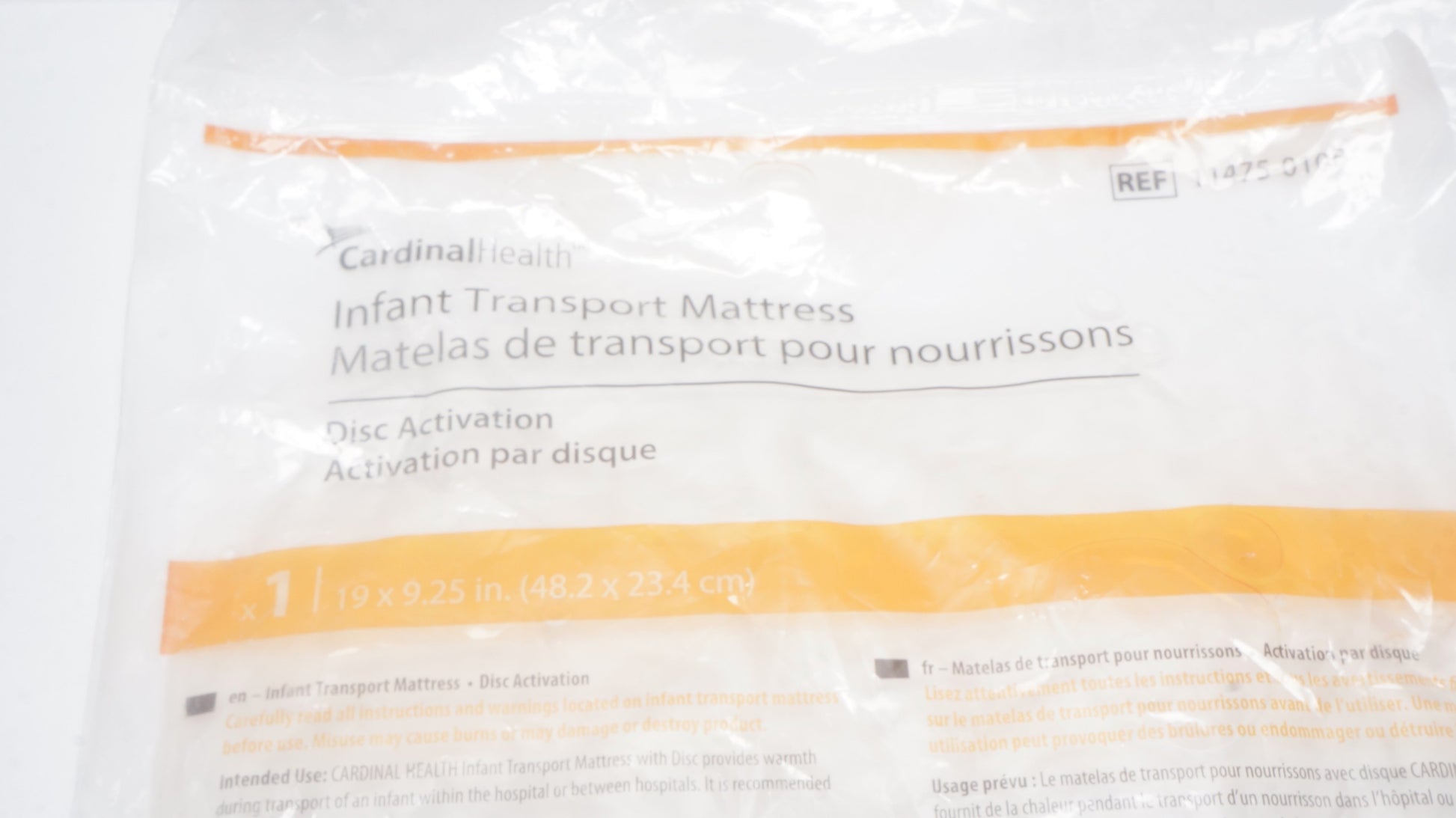 Infant Transport Mattress with Warmer, 9.25" x 19", 6/cs