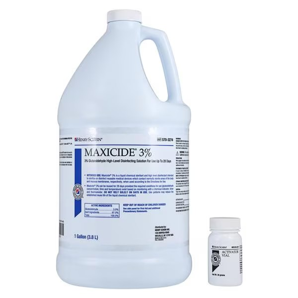 MaxiCide Instrument Disinfectant 3% Glutaraldehyde 1 Gallon Gal/Bt (M60125)
