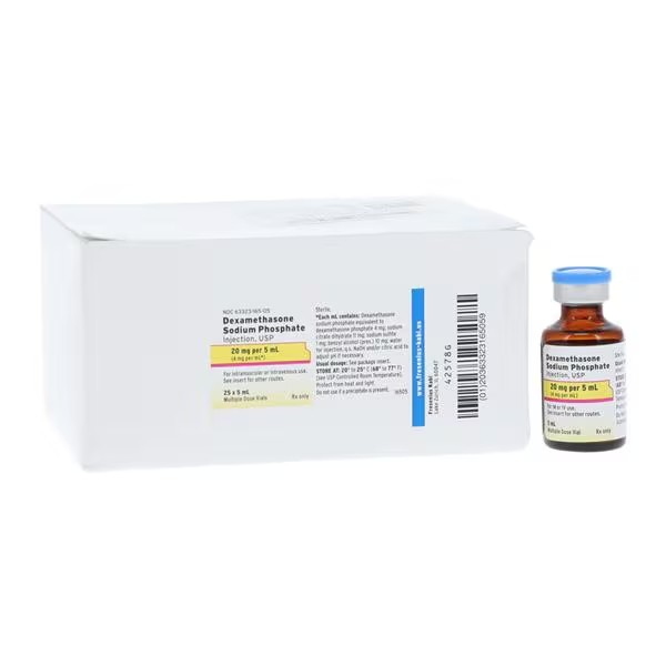 Dexamethasone Sodium Phosphate Injection 4mg/mL MDV 5mL 25/Package (63323016505)