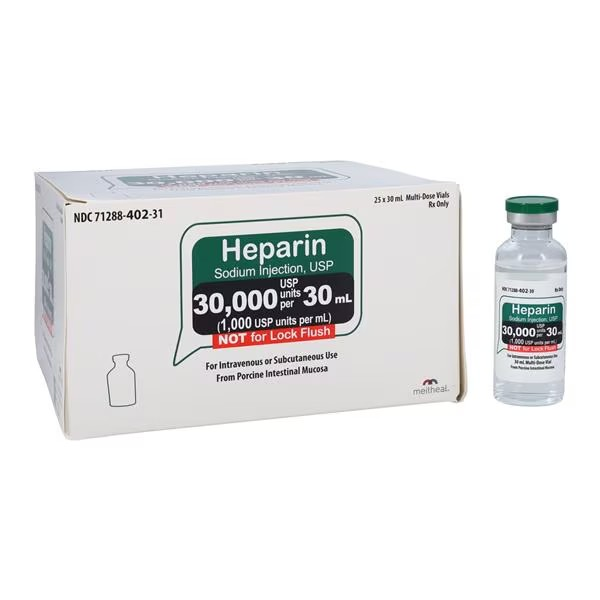Heparin Sodium (Pork) Injection 1mu/mL MDV 30mL 25/Package (71288040231)