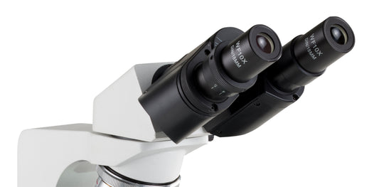 Microscope, Binocular, 10X Widefield Eyepiece, 4X, 10X, 40X, 100X, Achromat, NA 1.25 Condenser, Iris Diaphragm, Mechanical Stage, LED Illumination, 3 Watt LED Bulb, Coaxial Focusing (US Only)
