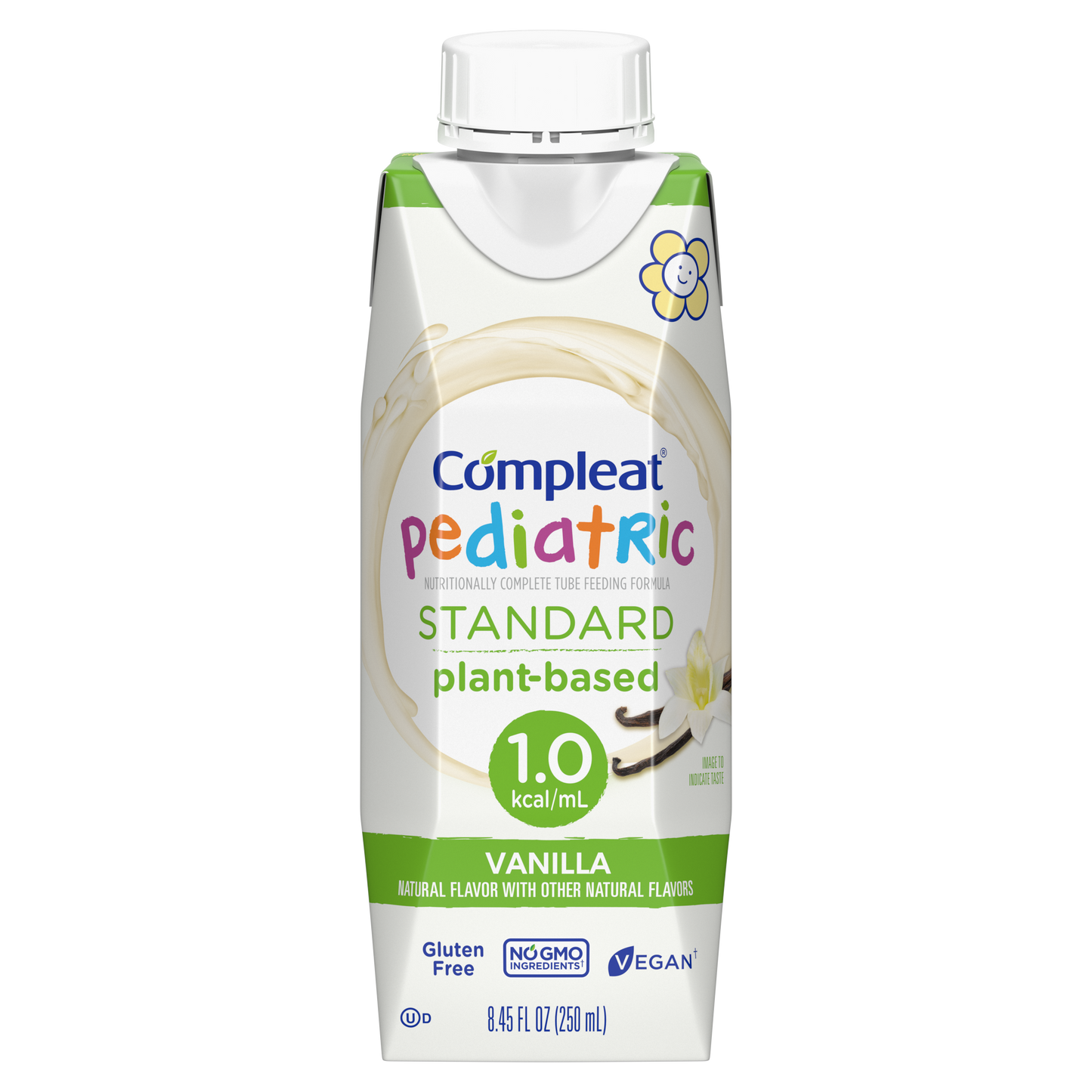 COMPLEAT PEDIATRIC STANDARD 1.0 Cal Formula, Vanilla, 250 ml Carton, 24/cs (Minimum Expiry Lead is 90 days; Non-Returnable) (Continental US Only) (Nestle products cannot be sold online without Nestle's prior written permission) (Products cannot be sold on Amazon.com or any other 3rd party site) 