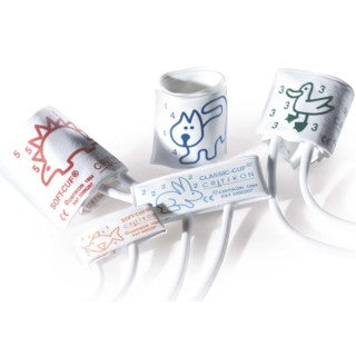 Cuff, Neonatal #5, 1-Tube, Male Slip, Rose/ White, 8-15cm, 20/bx (Continental US Only)