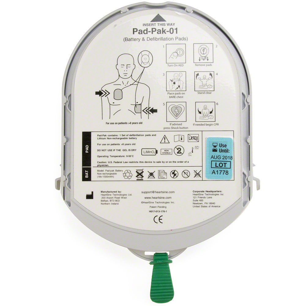 Aviation Pad-Pak, for Heartsine AED (Continental US Only) 