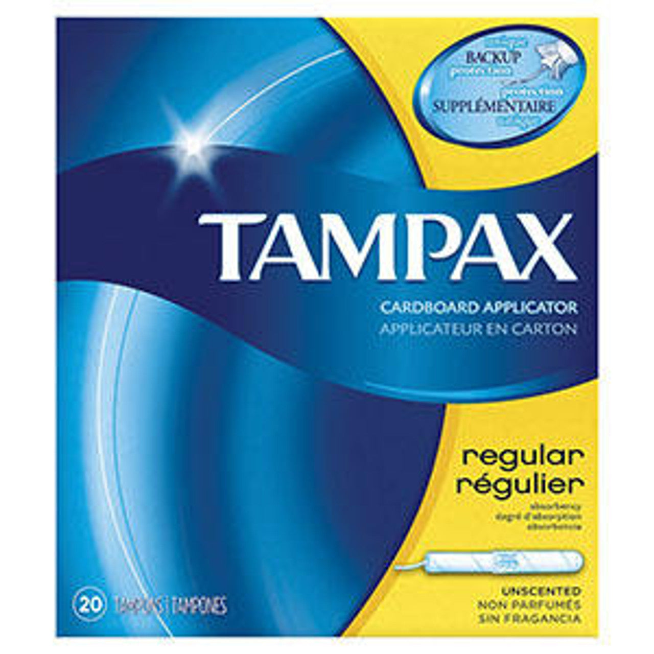 Tampax Regular Tampons, 10/bx, 48 bx/cs (Item on Manufacturer Backorder)